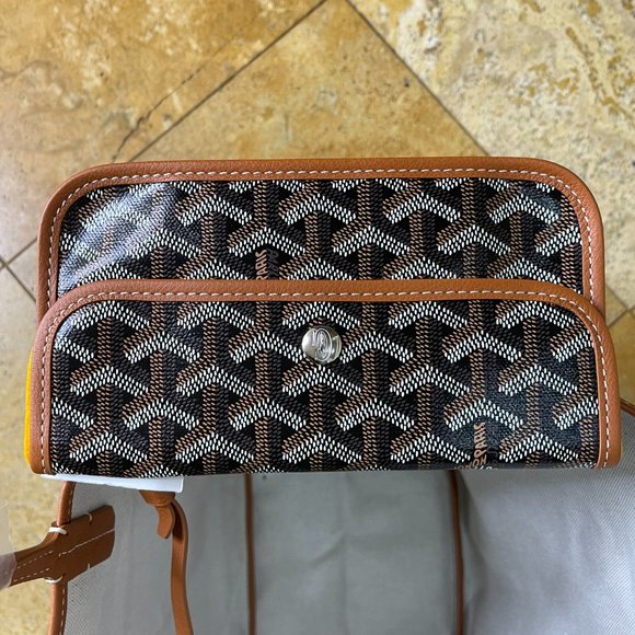 New Goyard St. Louis PM Tote - Black/Tan - Small Size - Picture 6 of 10